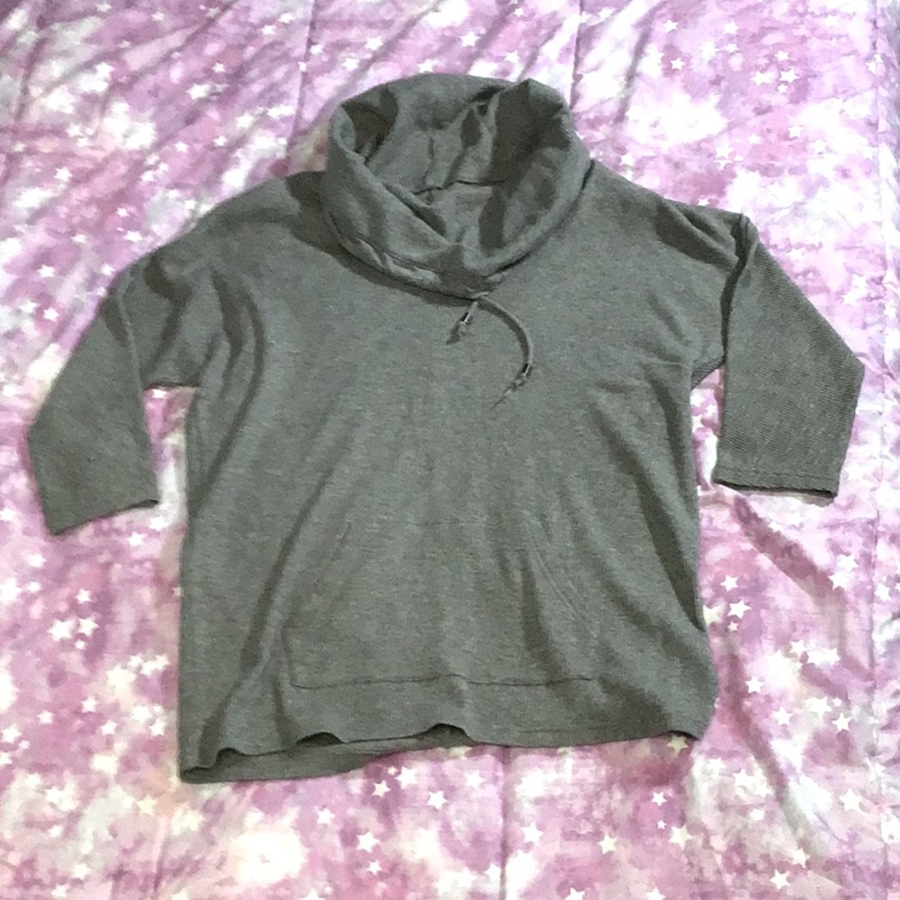Grey turtleneck sweater
